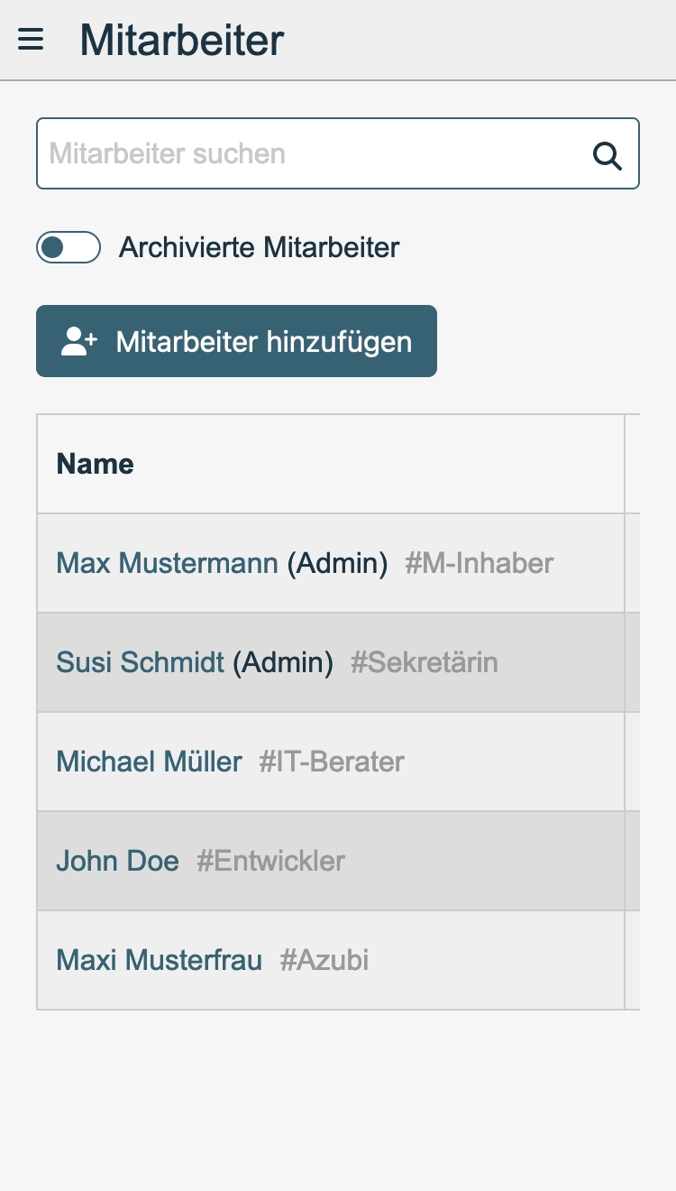 Mobile Zeiterfassung und Projektmanagement